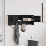 vidaXL Wandkapstok Zwart Eiken - Modern & Ruimtebesparend - 34% Korting!