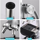 Kazmes Microscoop 300X-600X-1200X met 70-delige Accessoireset en Opbergkoffer - Wit