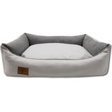 Hondenmand lichtgrijs 100x70 cm - wasbaar hondenkussen - waterdicht hondenbed