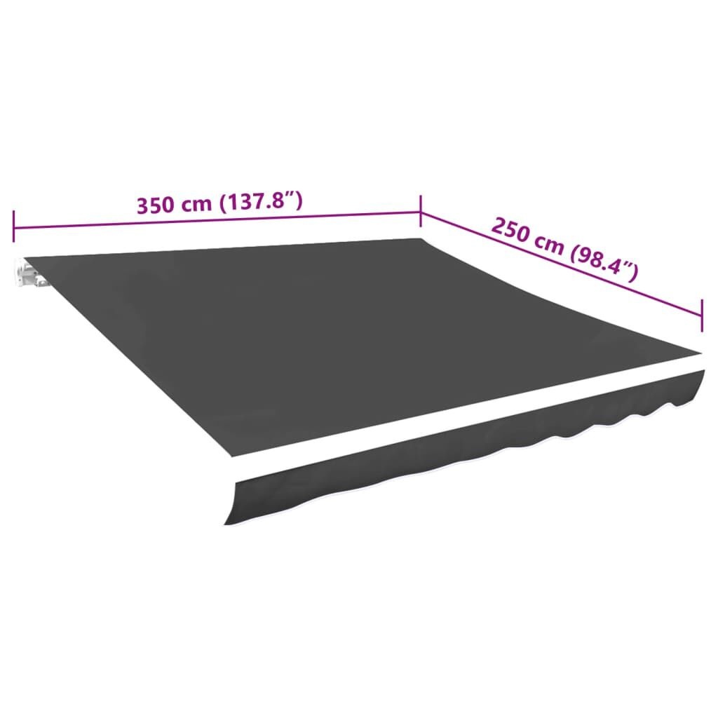 Luifeldoek Antraciet 350x250 cm - 33% Korting