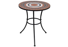 Mozaïek Bistrotafel 60 cm Terracotta/Wit - 59% Korting!