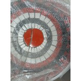 vidaXL Bistrotafel 60 cm mozaïek terracottakleurig en wit