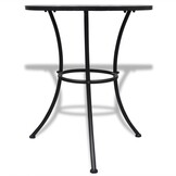 vidaXL Bistrotafel 60 cm mozaïek terracottakleurig en wit