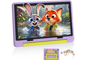 Kindertablet 10" Paars | Anti-val, Standaard, 32GB | 34% Korting