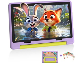 Kindertablet 10" Paars | Anti-val, Standaard, 32GB | 34% Korting