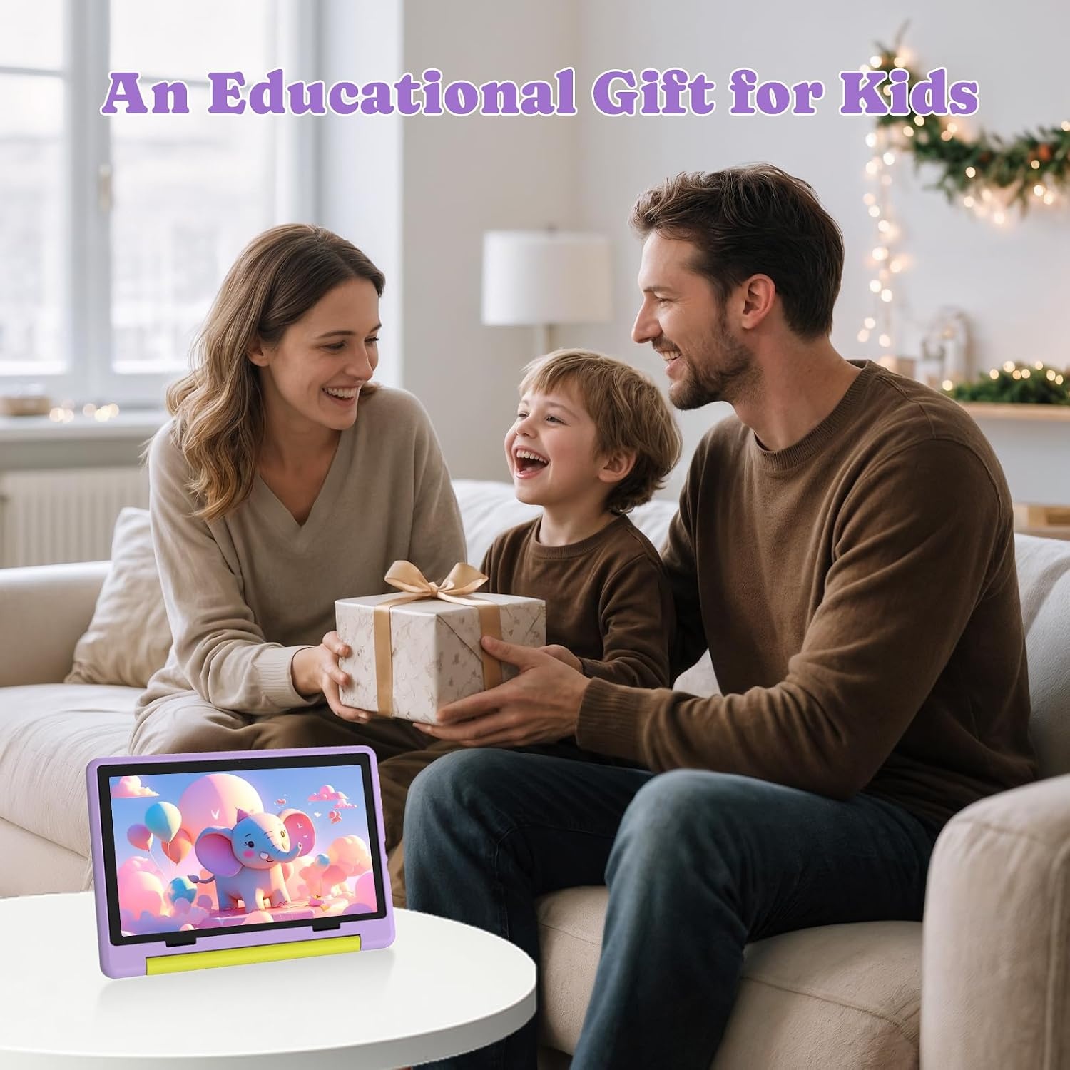 Kindertablet 10" Paars | Anti-val, Standaard, 32GB | 34% Korting