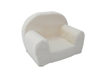 Kinderfauteuil Bouclé Ecru 60x40x45 cm - 51% Korting!