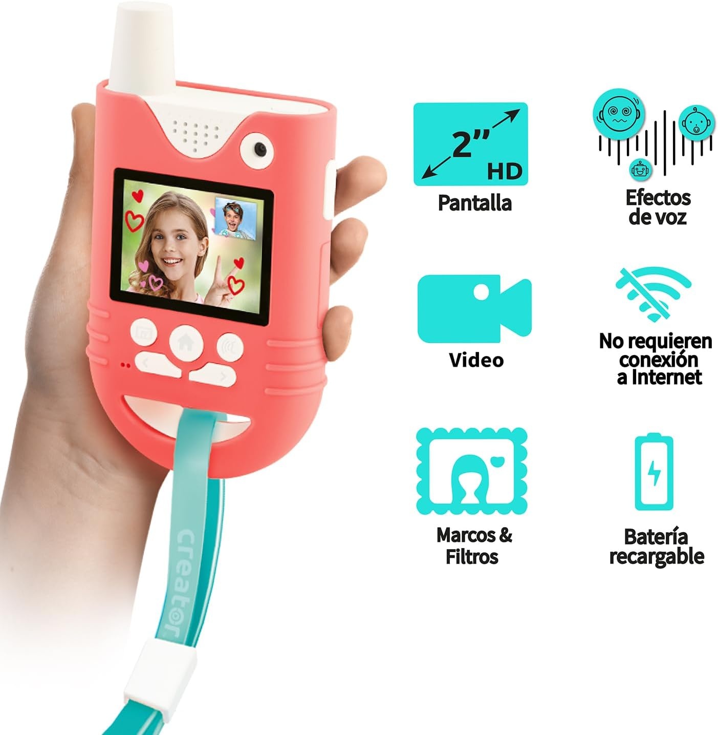 Video Walkietalkies voor Kinderen: 100m Bereik, 6 Spellen, Vanaf 5 Jaar (34% Korting)
