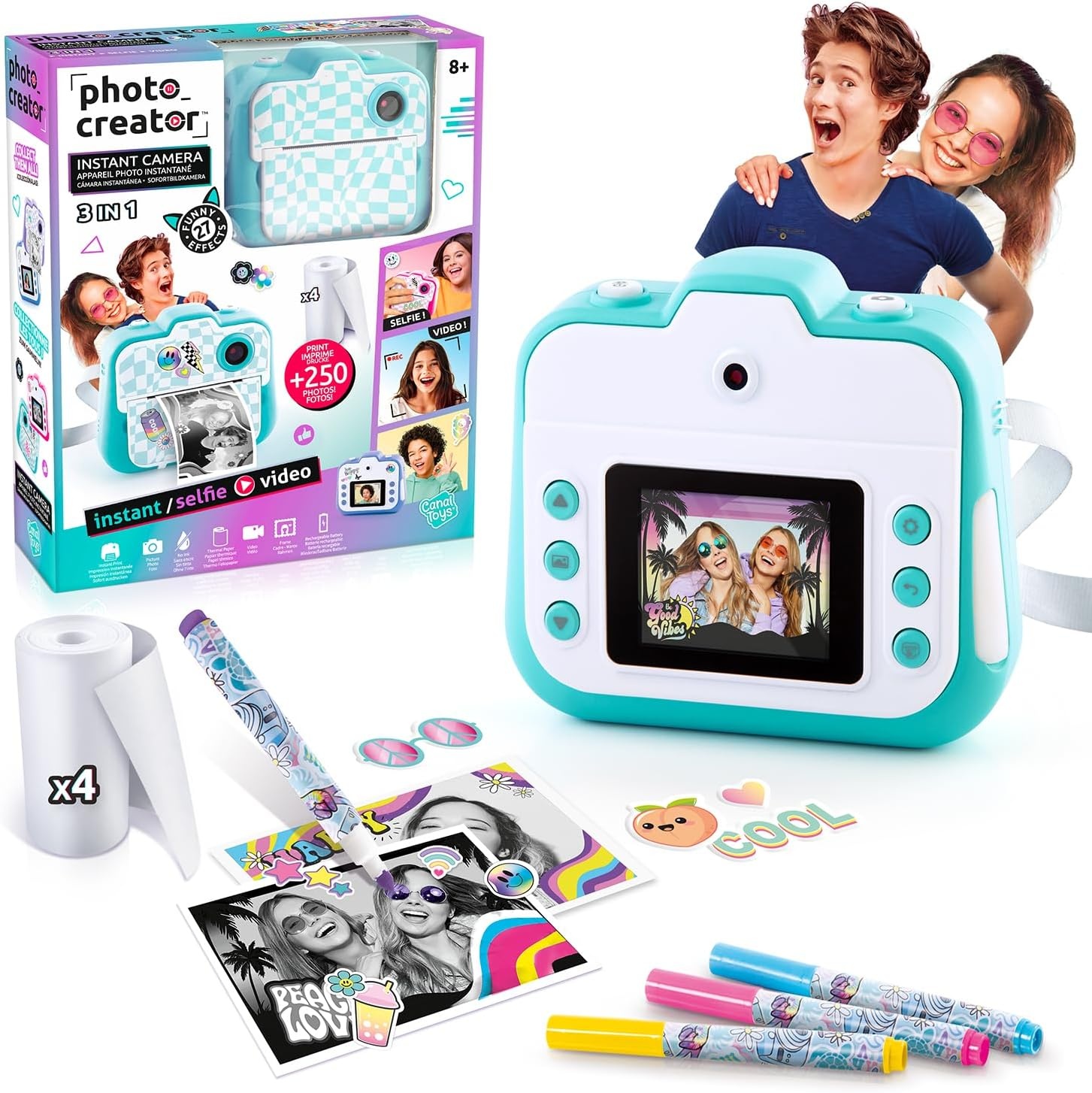 Kinder Instant Camera Turquoise (59% Korting)