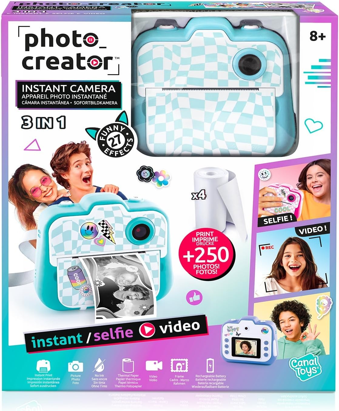 Kinder Instant Camera Turquoise (59% Korting)