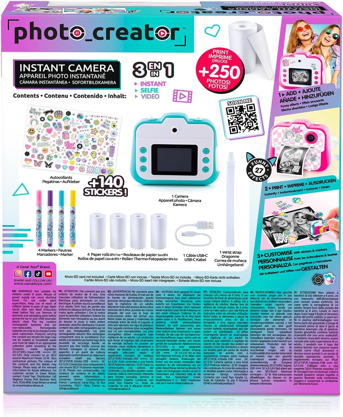 Kinder Instant Camera Turquoise (59% Korting)
