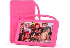 Tablet Bambini 7 pollici Quad Core Android 10.0 Tablet PC GMS Certificazione 2GB + 32GB Custodia Protettiva con Impugnatura Portatile Applicazione Controllo Parentale Regali Compleanno Bambini（Rosa）