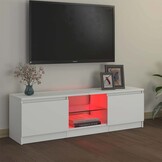 Wit TV-meubel met LED 120cm - 53% Korting