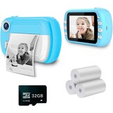Roze Instant Camera P9 voor Kinderen - 1080P FHD, 12MP, 3.5" LCD