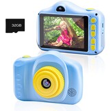 Digitale Kindercamera Blauw | 3,5" HD 12MP | 33% Korting