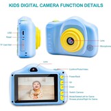 Digitale Kindercamera Blauw | 3,5" HD 12MP | 33% Korting