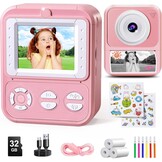 Kinder Instant Camera met 32GB, Printpapier & Kleurpotloden