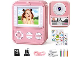 Kinder Instant Camera met 32GB, Printpapier & Kleurpotloden