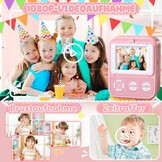 Kinder Instant Camera met 32GB, Printpapier & Kleurpotloden