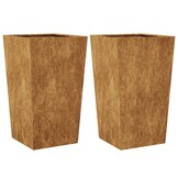 vidaXL Plantenbakken Staal 2 st 45x45x75 cm - 35% Korting!