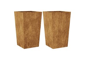vidaXL Plantenbakken Staal 2 st 45x45x75 cm - 35% Korting!