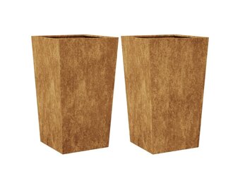 vidaXL Plantenbakken Staal 2 st 45x45x75 cm - 35% Korting!