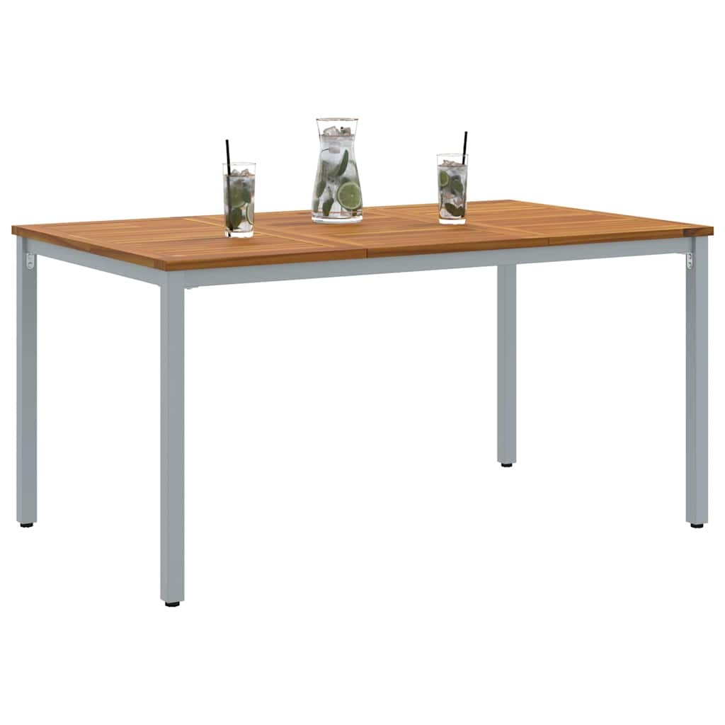 vidaXL Buitentafel Acaciahout & Staal 150x90cm - 35% Korting