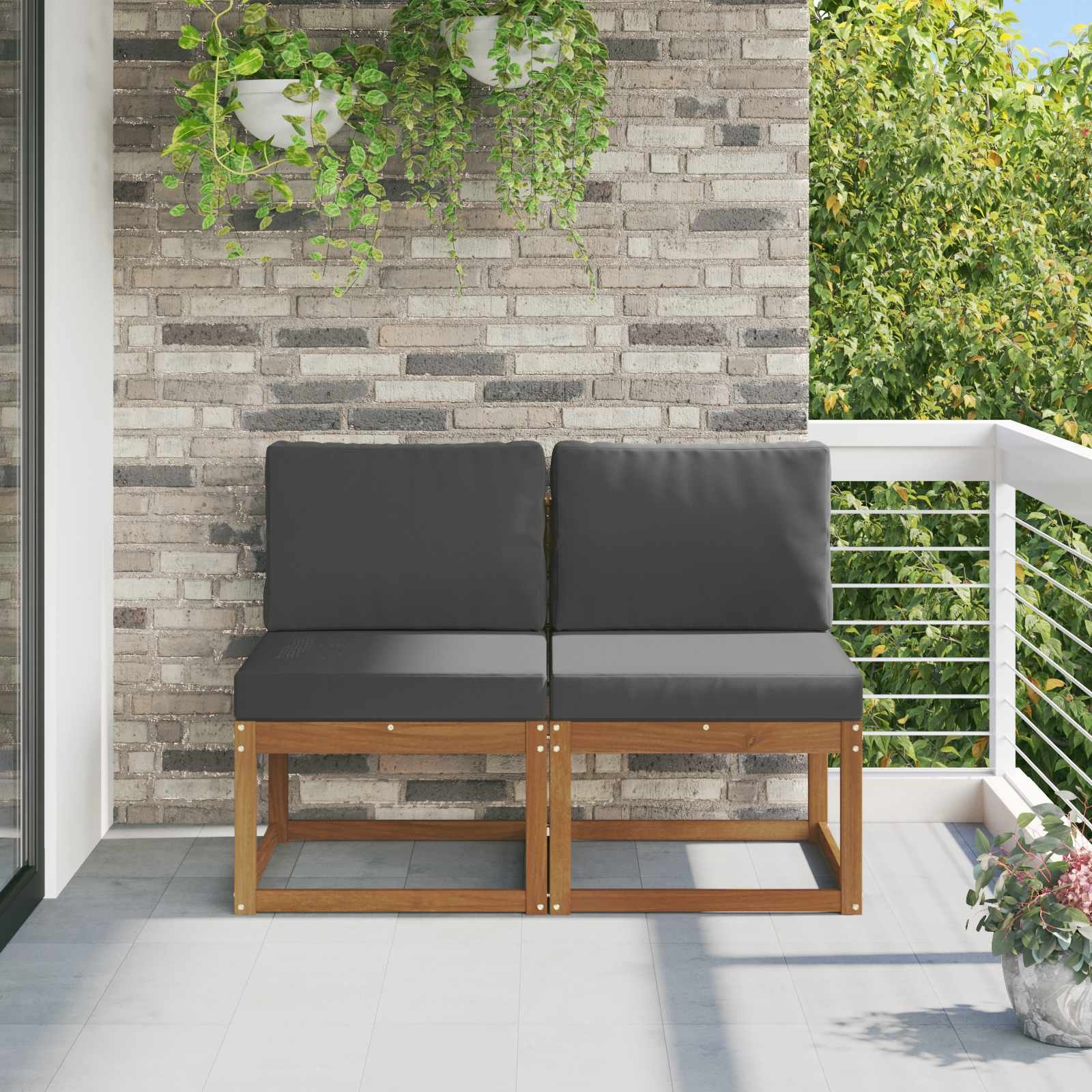 vidaXL Buiten Midden Sofa: Massief Acaciahout met 30% Korting