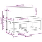 vidaXL Buiten Midden Sofa: Massief Acaciahout met 30% Korting