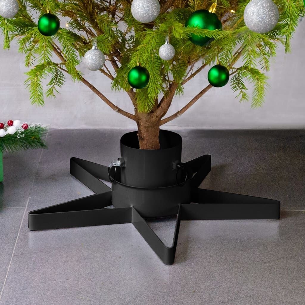 Kerstboomstandaard Zwart Metaal 47x47x13,5 cm - 81% Korting!