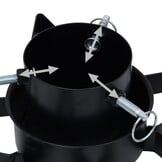 Kerstboomstandaard Zwart Metaal 47x47x13,5 cm - 81% Korting!