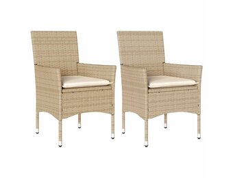 VidaXL Tuinstoelen 2 st met kussens, 35% korting