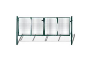 vidaXL Poort Staal Groen 306x150 cm - 35% Korting