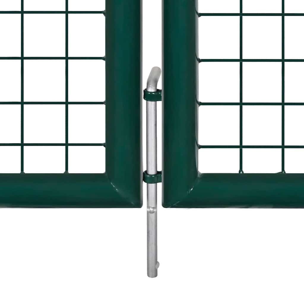 vidaXL Poort Staal Groen 306x150 cm - 35% Korting