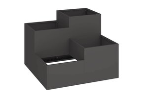 VidaXL Stalen Plantenbak Zwart - 100x100x60 cm - 35% Korting