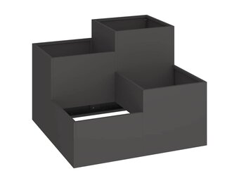 VidaXL Stalen Plantenbak Zwart - 100x100x60 cm - 35% Korting