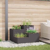 VidaXL Stalen Plantenbak Zwart - 100x100x60 cm - 35% Korting