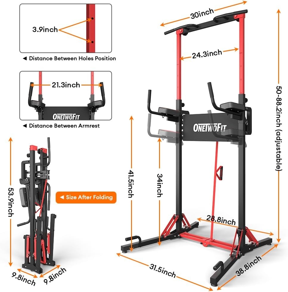 Opvouwbaar Power Tower Dip Station met 35% Korting