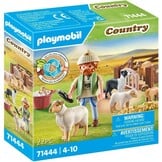 PLAYMOBIL Country 71444 Jonge herder met schapen, met een border collie, haartrimmer en strostrip, leuk fantasierijk rollenspel, duurzaam speelgoed voor kinderen vanaf 4 jaar
