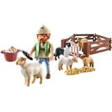 PLAYMOBIL Country 71444 Jonge herder met schapen, met een border collie, haartrimmer en strostrip, leuk fantasierijk rollenspel, duurzaam speelgoed voor kinderen vanaf 4 jaar