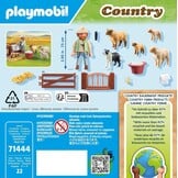 PLAYMOBIL Country 71444 Jonge herder met schapen, met een border collie, haartrimmer en strostrip, leuk fantasierijk rollenspel, duurzaam speelgoed voor kinderen vanaf 4 jaar