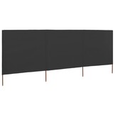 vidaXL Windscherm 3-panelen 400x160 cm stof antraciet