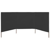 vidaXL Windscherm 3-panelen 400x160 cm stof antraciet