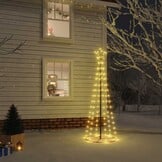 vidaXL Kegelkerstboom 108 LED's 70x180 cm warmwit