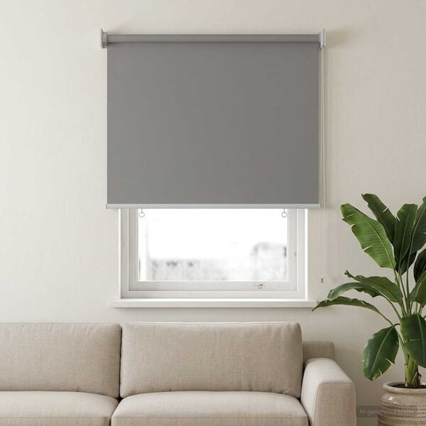 vidaXL Buitenrolgordijn UV-bescherming Lichtgrijs 100 x 230 cm (B x H)