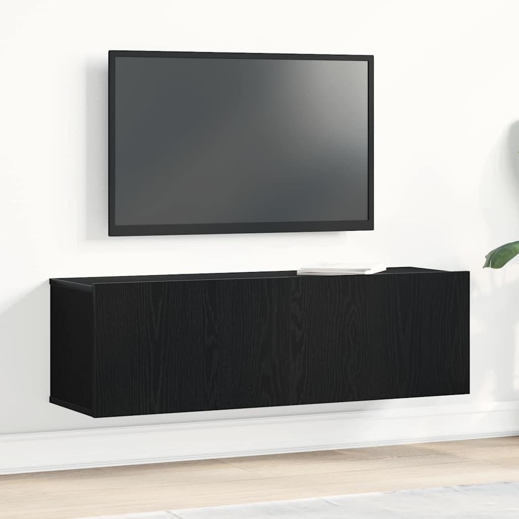 vidaXL TV-kasten Zwart eiken 100 x 30 x 30 cm Bewerkt hout