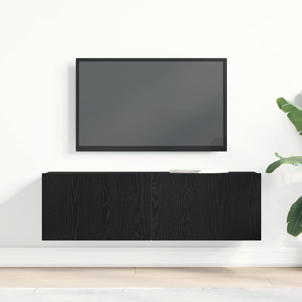 vidaXL TV-kasten Zwart eiken 100 x 30 x 30 cm Bewerkt hout