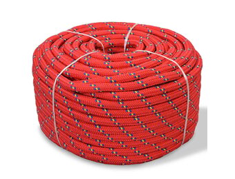 vidaXL Boot touw 12 mm 50 m polypropyleen rood