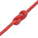 vidaXL Boot touw 12 mm 50 m polypropyleen rood