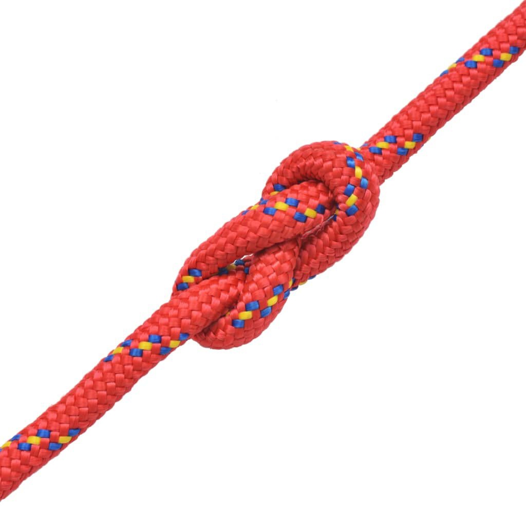 vidaXL Boot touw 12 mm 50 m polypropyleen rood
